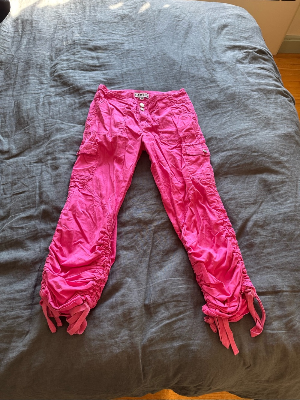 IAMGIA Pink Ruched Cargo Pants